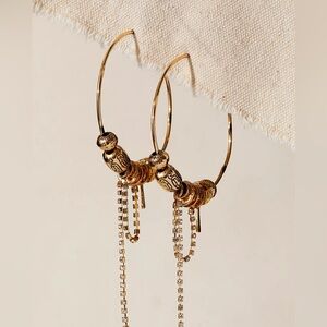 Free People Flume Hoops in Gold